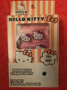 Sanrio Hello Kitty Pink and White Decorative String Lights